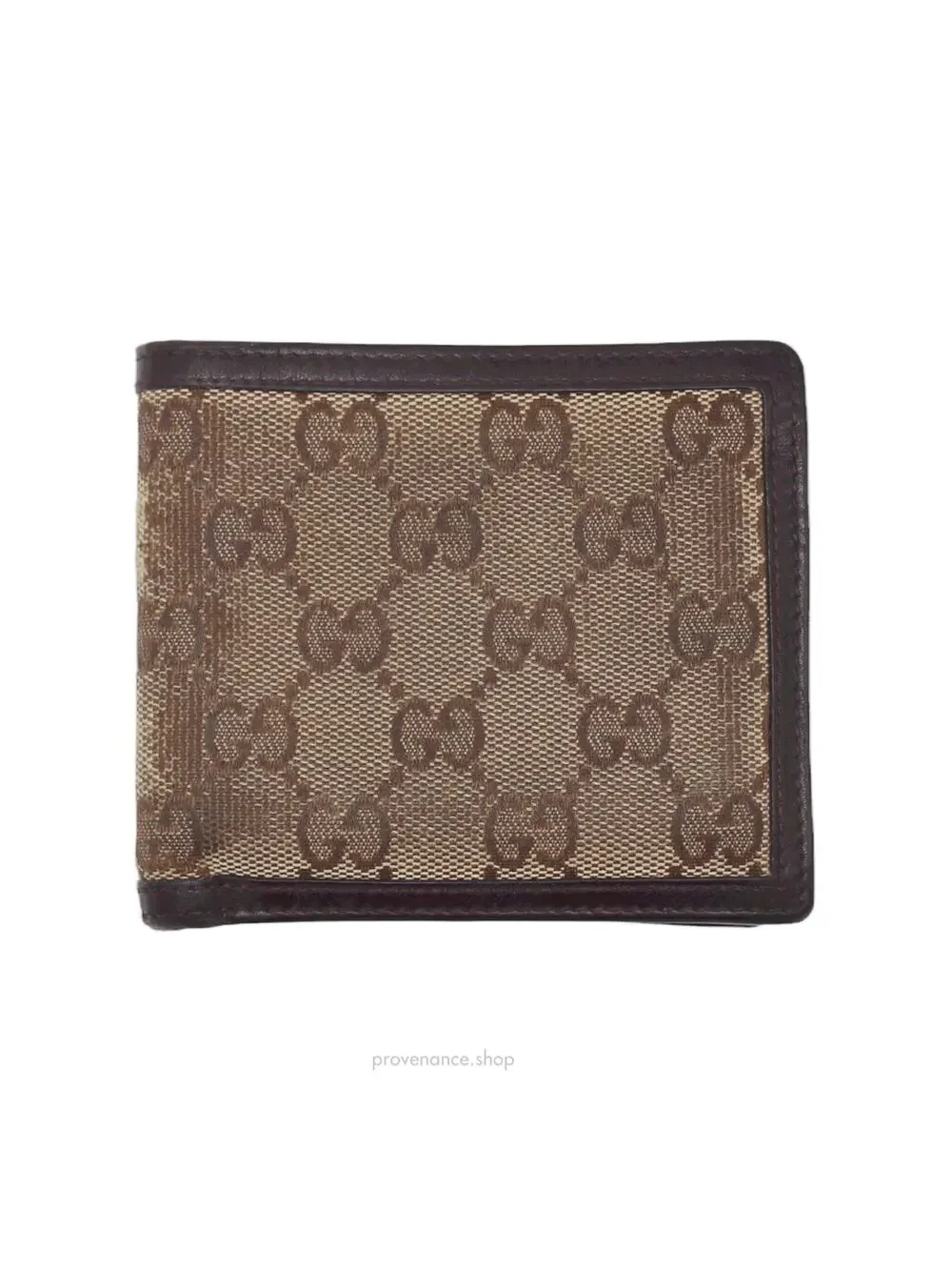 🔴 Gucci GG Canvas Bifold Wallet - Brown